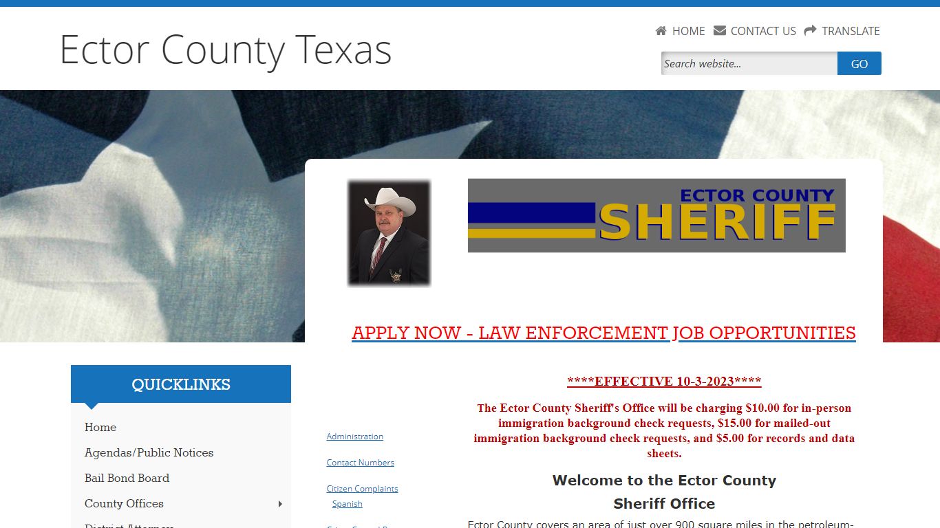 Welcome to Ector County Homepage!